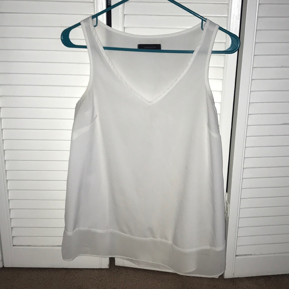 Dressy white tank top